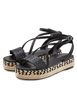 Strappy Wedge Sandals product image (X60093BK_1)