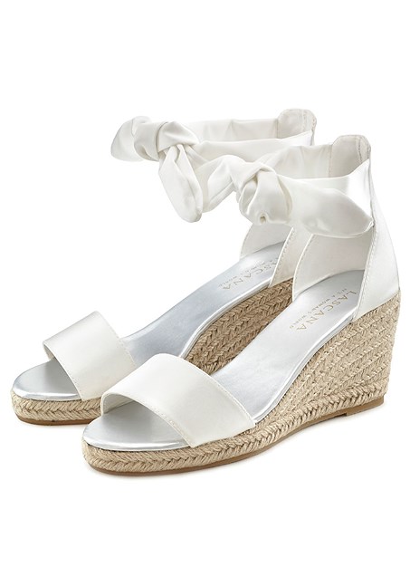 White Bow Wedge Sandals X60111 | LASCANA