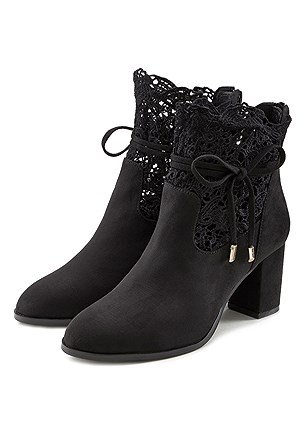 Lace Insert Booties product image (X60139.BK.1)