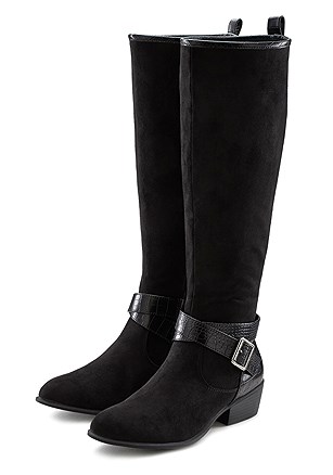 Buckle Detail Tall Boots product image (X60140.BK.1)