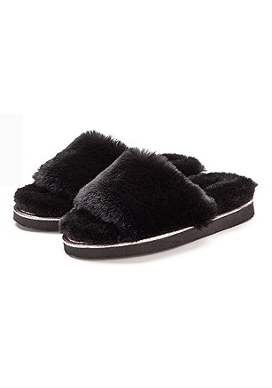 Faux Fur Slippers product image (X60151.BK.1)