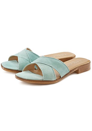 Suede Cross Strap Mules product image (X60156.MINT.3)