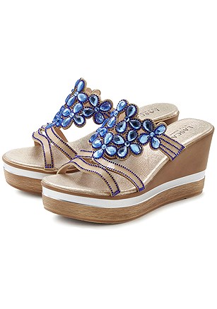 Embellished Wedge Sandals product image (X60172.NV.1)