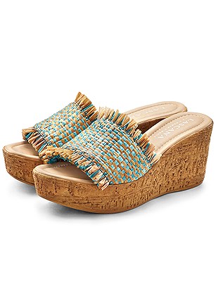 Woven Wedge Sandals product image (X60187.TQ.1)