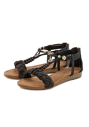 Embellished Braided Sandals product image (X60373.BK.1)