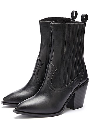 Western Mid Calf Booties product image (X60376.BK.1)