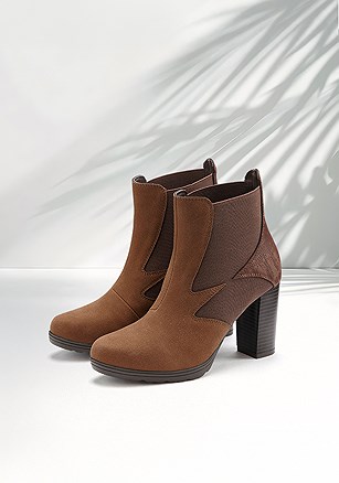 Faux Suede Ankle Booties product image (X60389.BR.1.B)