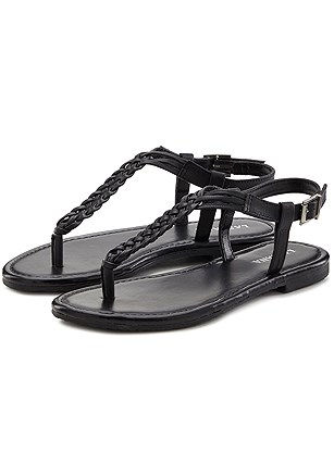 Braided Strap Sandals product image (X60398.BK.1)