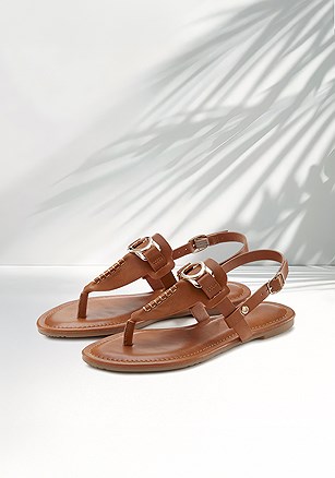 Slingback Faux Leather Sandals product image (X60400.CG.1.B)