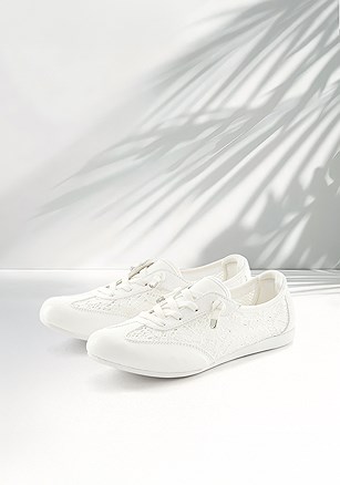 Lace Detail Sneakers product image (X60403.WH.1.B)