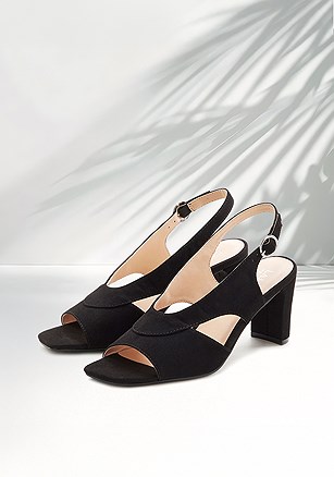 Open Toe Slingback Heels product image (X60410.BK.1.B)