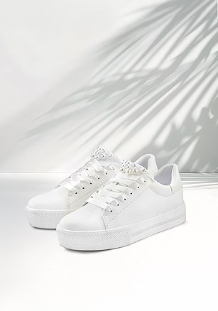 Pearl Accent Sneakers product image (X60411.WH.1.B)