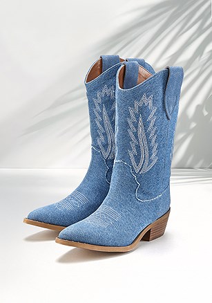 Denim Cowboy Boots product image (X60415.DE.1.B)