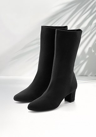 Block Heel Mid-Calf Boots product image (X60417.BK.1.B)