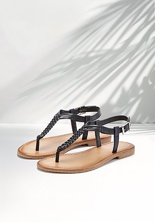Braided Strap Sandals product image (X60426.BK.1.B)