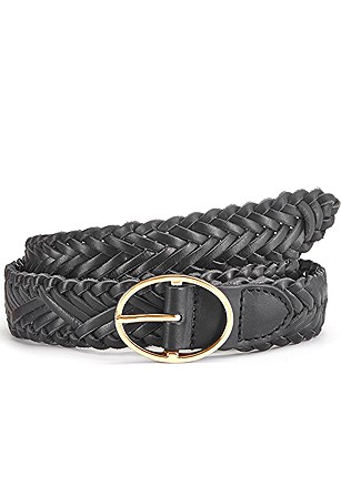 Woven Leather Belt product image (X63020.BK.1)