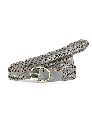 WOVEN LEATHER BELT product image (X63020.GY.1)