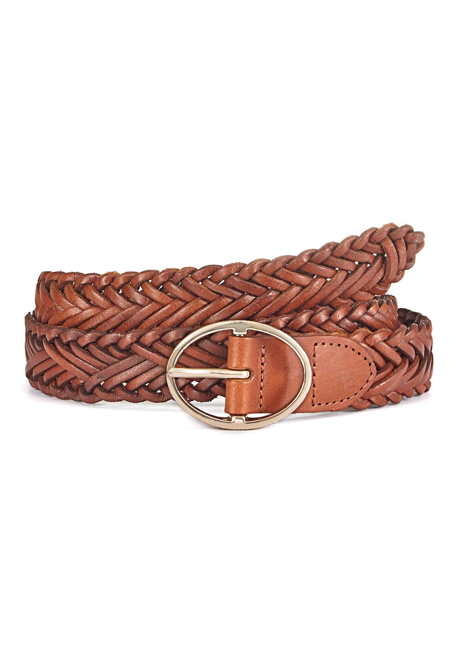 woven braided leather belt