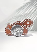 Link. embellished round buckle belt (Product Display 3732) image - mobile.
