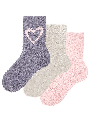 3 Pk Fuzzy Socks product image (X63082MU_2S)