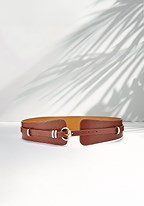 Link. 2-in-1 faux leather waist belt (Product Display 7174) image - mobile.