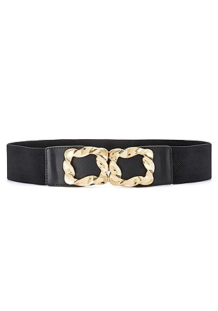 Stretchy Buckle Accent Belt product image (X63086.BK.1)