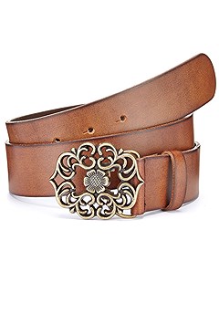 Ornate Leather Belt product image (X63096BR_1)
