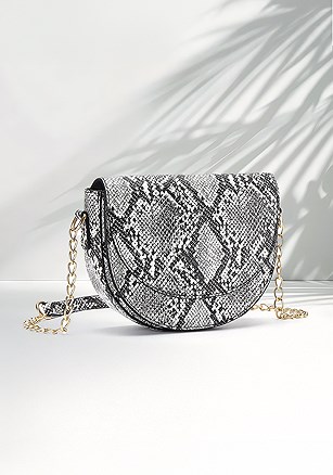 Snake Print Crossbody Bag product image (X63131.BKWH.1.B3725)