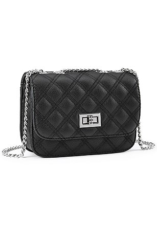 Quilted Faux Leather Mini Bag product image (X63136.BK.1)