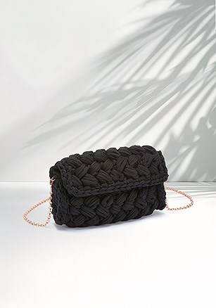 Mini Crochet Crossbody Bag product image (X63140.BK.1.B)