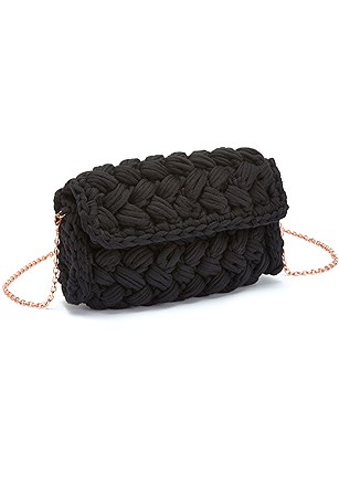 Mini Crochet Crossbody Bag product image (X63140.BK.1)
