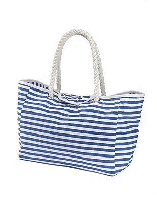 Striped Tote Bag product image (X63149.BLWH.1M)