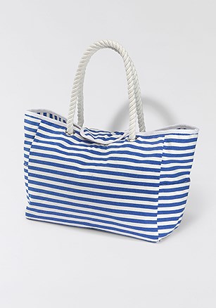 Striped Tote Bag product image (X63149.BLWH.3.A)
