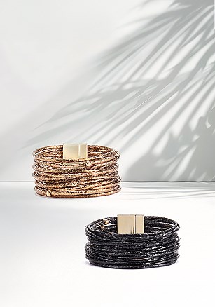 2 Piece Magnetic Bracelet Set product image (X63158.BKBR.1.B82725)