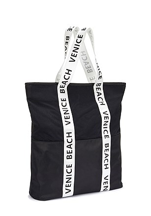 Contrast Tote Bag product image (X63331.BKWH.1)