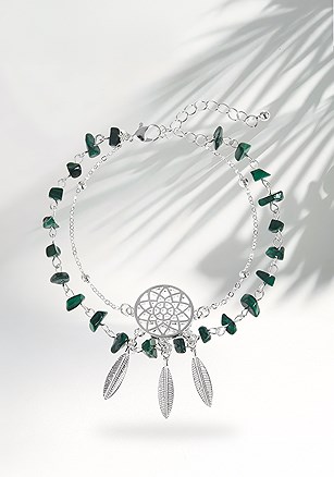 Layered Dreamcatcher Anklet product image (X63337.SL.1.B013026)