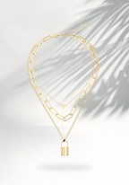 Link. 3 piece layered necklace (Product Display 8206) image - mobile.
