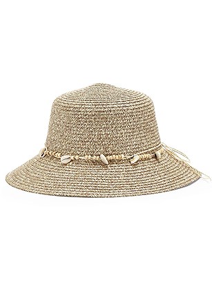 Shell Detail Straw Hat product image (X63351.BE.1)