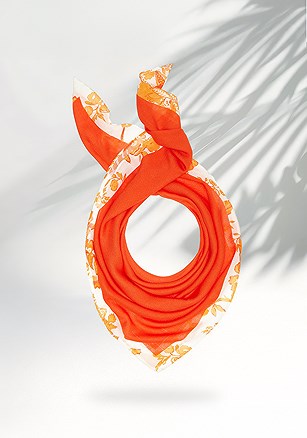 Print Trim Square Scarf product image (X63360.OR.1.B82725)