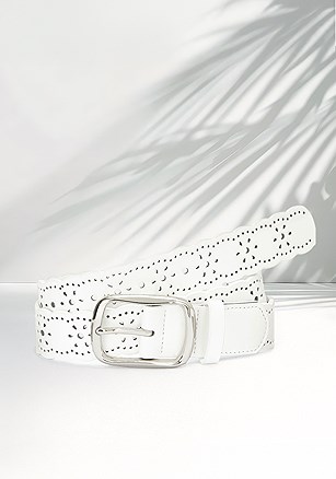Scalloped Eyelet Belt product image (X63364.WH.1.B)