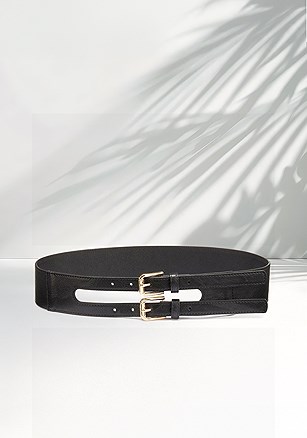 Double Buckle Waist Belt product image (X63368.BK.1.B)
