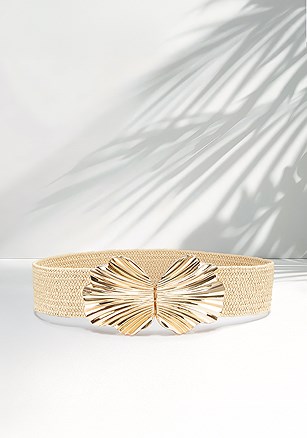 Raffia Statement Waist Belt product image (X63371.BEGD.1.B)