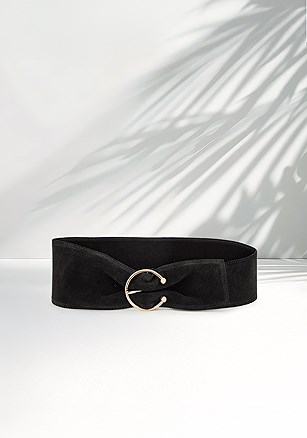 Wide Suede Waist Belt product image (X63377.BK.1.B)