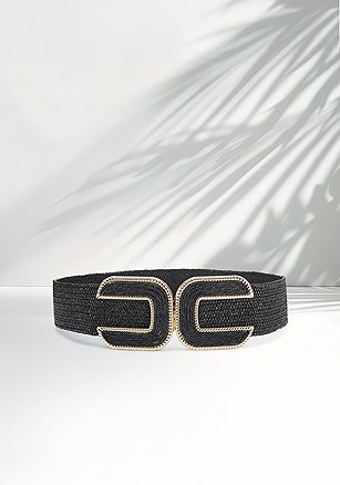 Woven Statement Waist Belt product image (X63381.BK.1)