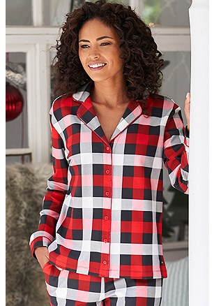 Plaid Button Down Long Sleeve Shirt product image (X64017.RDPR.1.G111924)