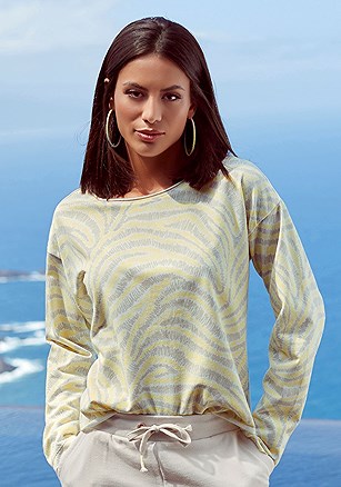 Zebra Print Sweatshirt product image (X64320.YLPR.1.INES2)