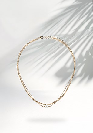 Layered Pearl Accent Necklace product image (X66317.GD.1.B82725)