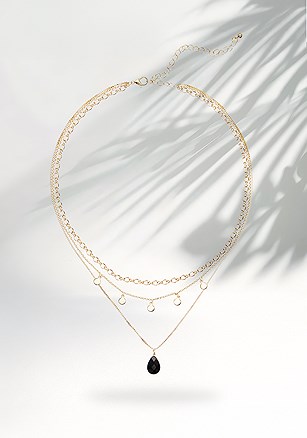 Layered Pendant Necklace product image (X66324.GD.1.B)