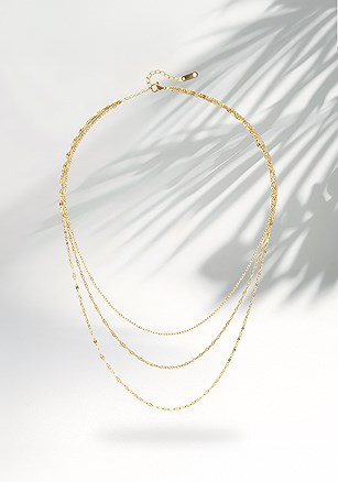 Layered Look Chain Necklace product image (X66329.GD.1.B)