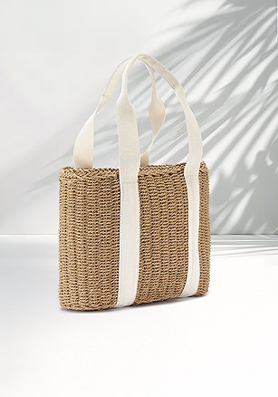 Straw Tote Bag product image (X67332.BEWH.1.B)